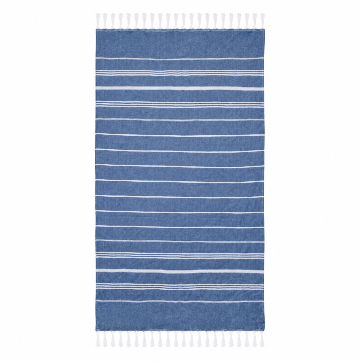 Cotton Turkish Beach Towel — Denim Blue