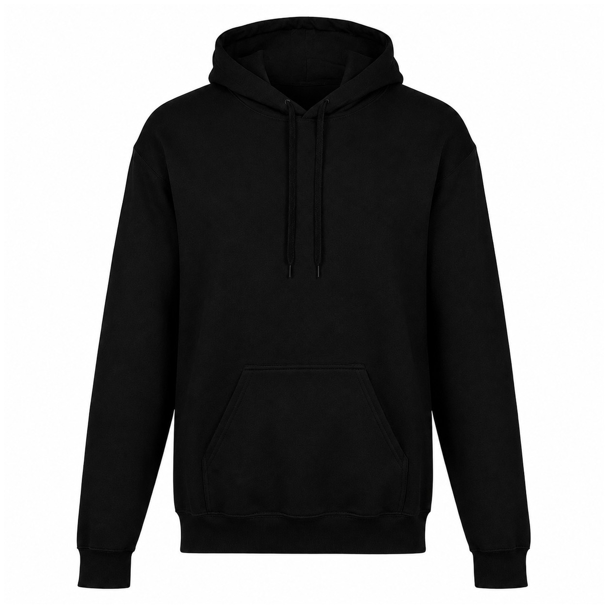 8.4-Ounce Cotton-Polyester Pullover Hoodie — Black