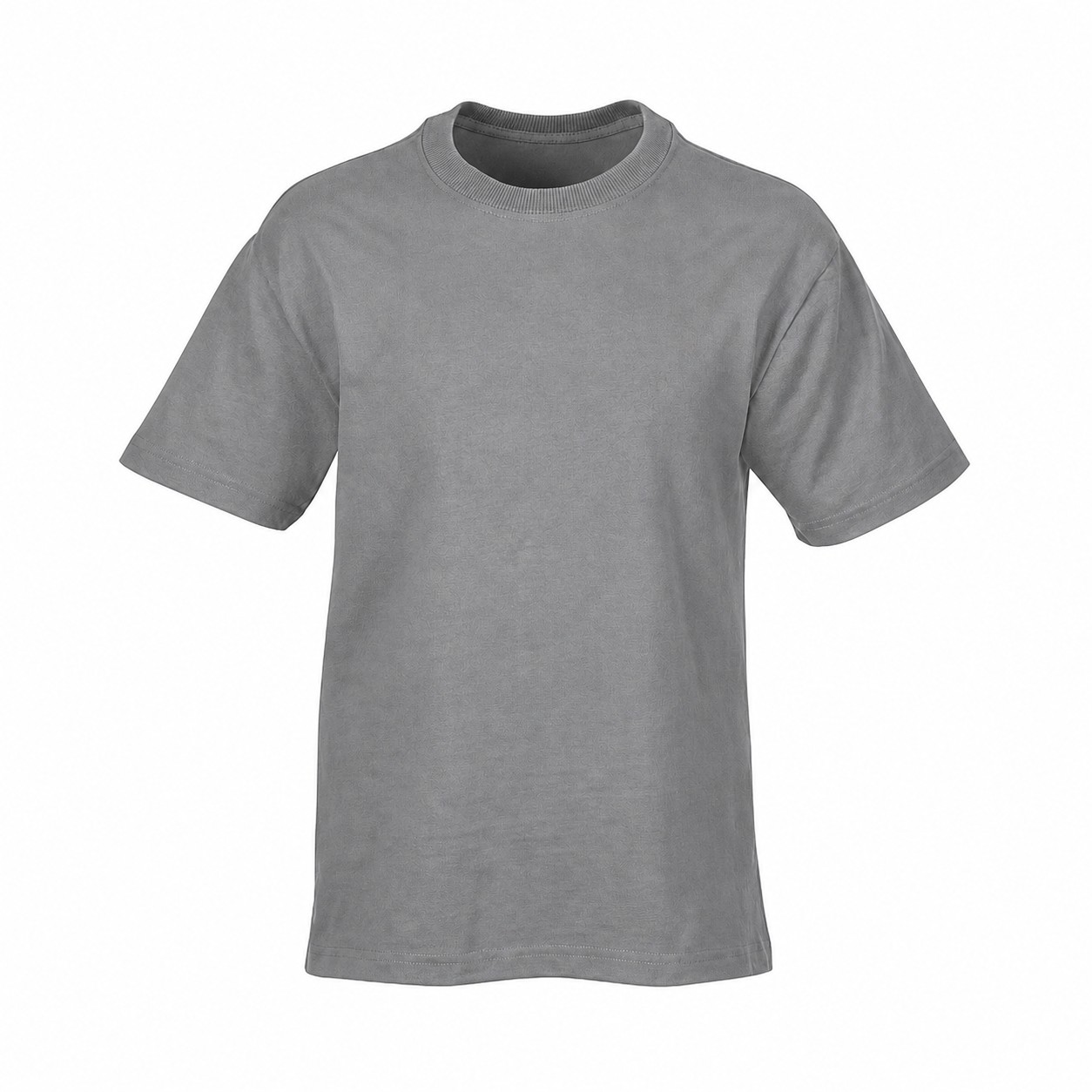 Heavyweight Cotton Polyester Crewneck Shirt — Gray