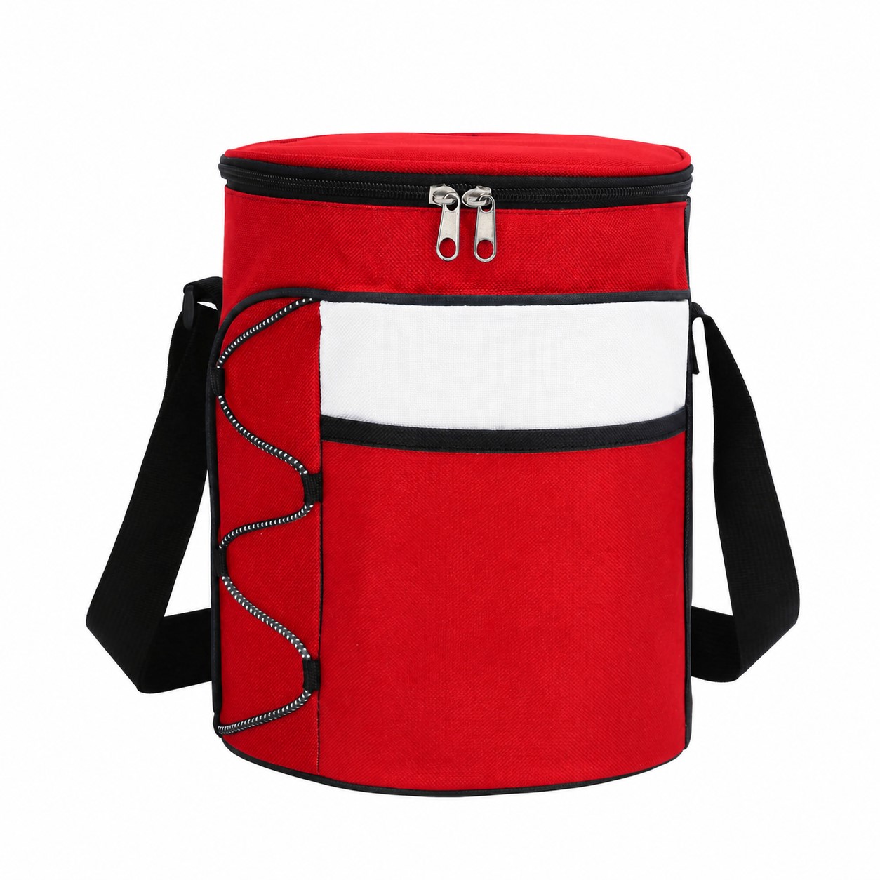 Barrel Shaped Cooler Bag — Red