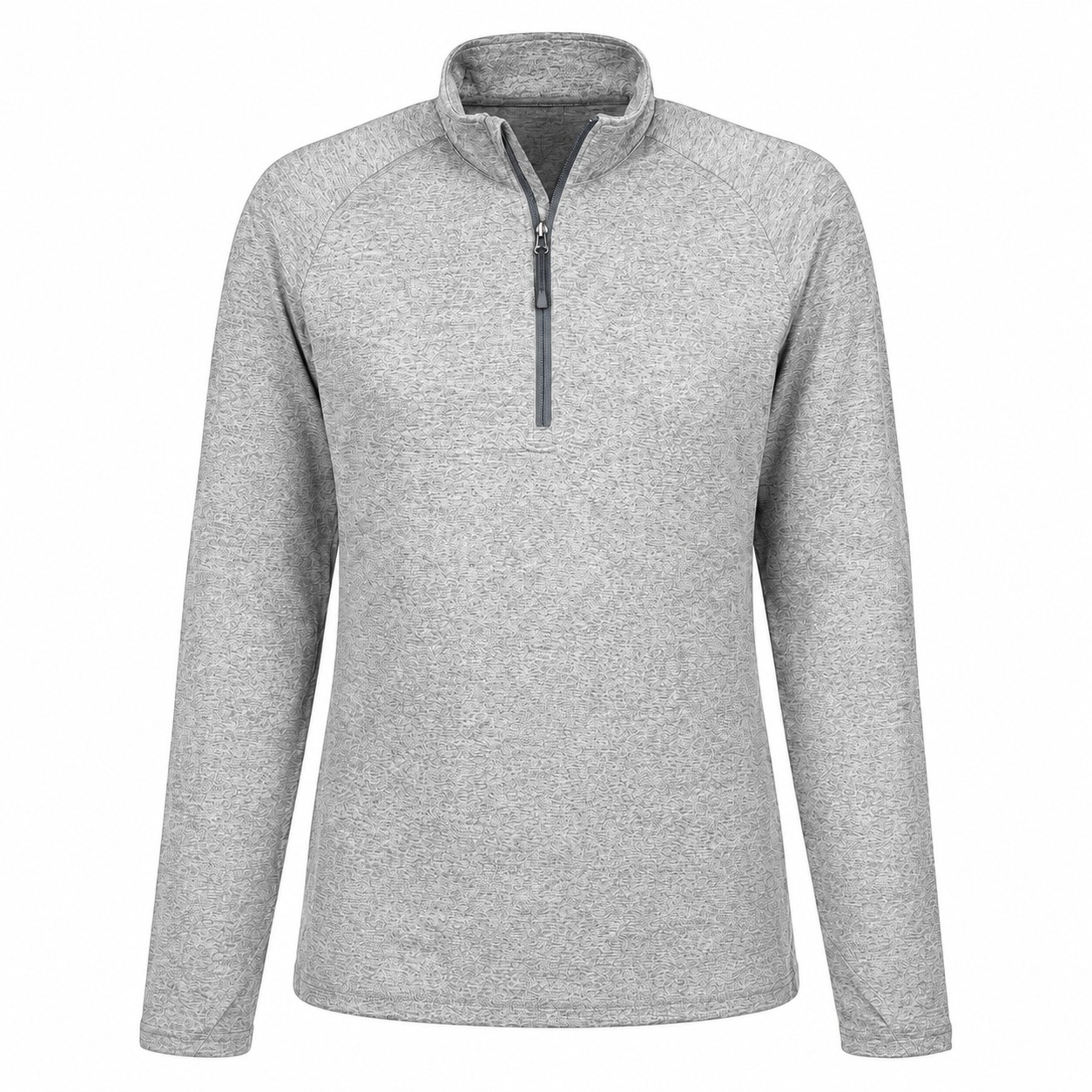 Ladies Recycled Stretch Quarter Zip Pullover — Gray