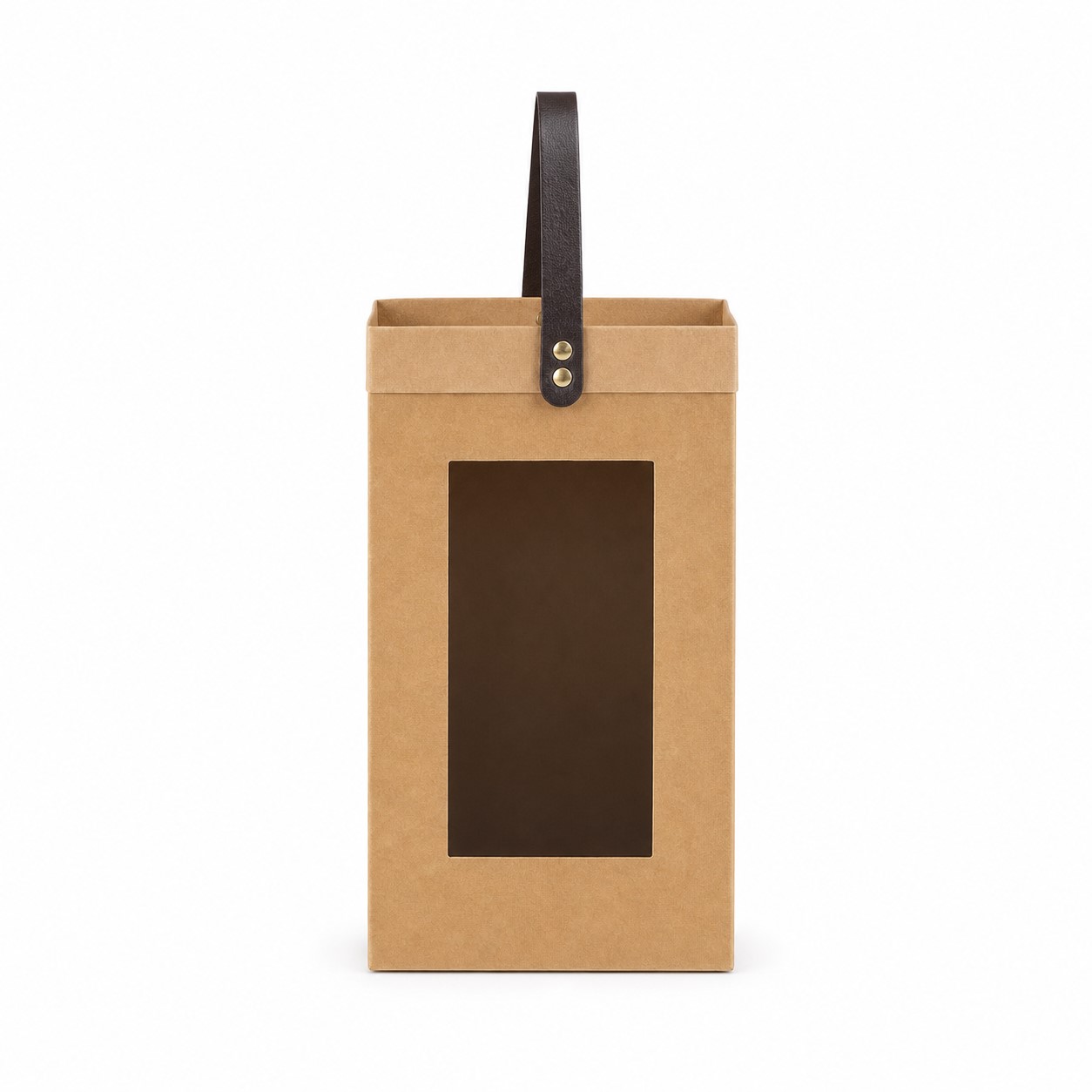 Washable Kraft Paper Gift Tote With Leather Handle — view 2