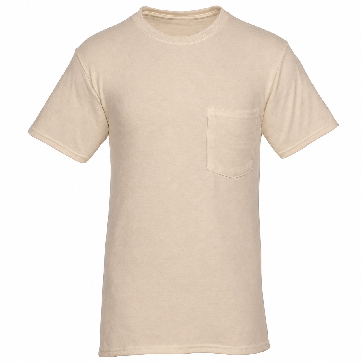 Moisture Wicking Pocket Tee — Beige