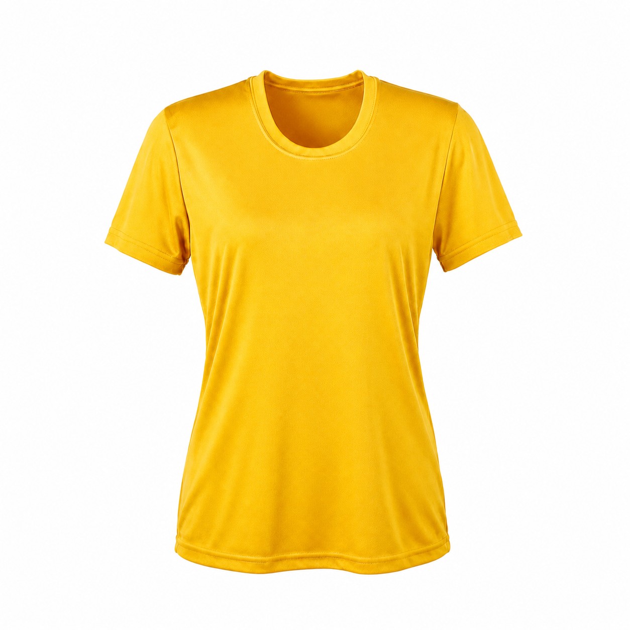 Ladies Polyester Athletic T-Shirt — Gold