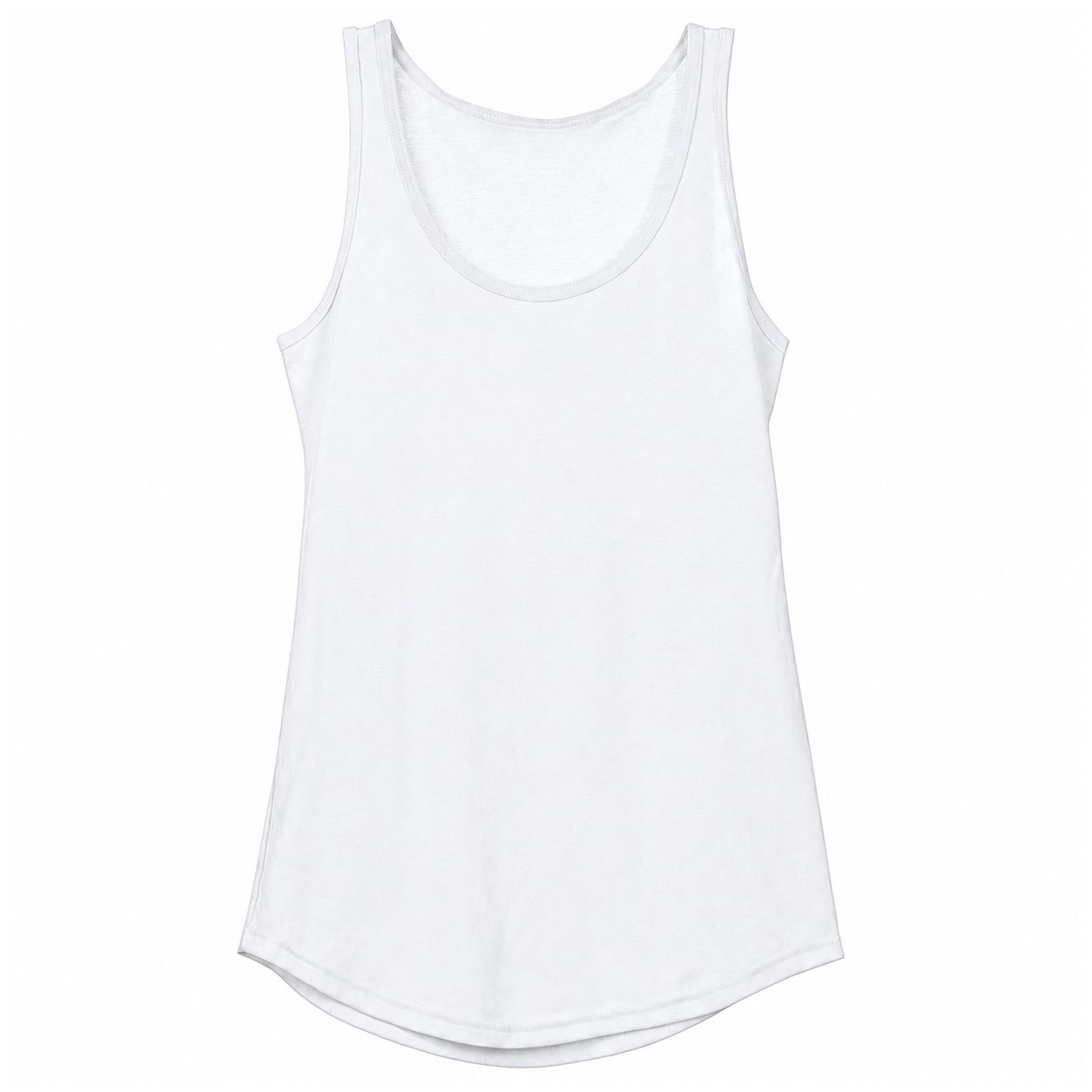 Ladies Cotton Classic Tank Top — White