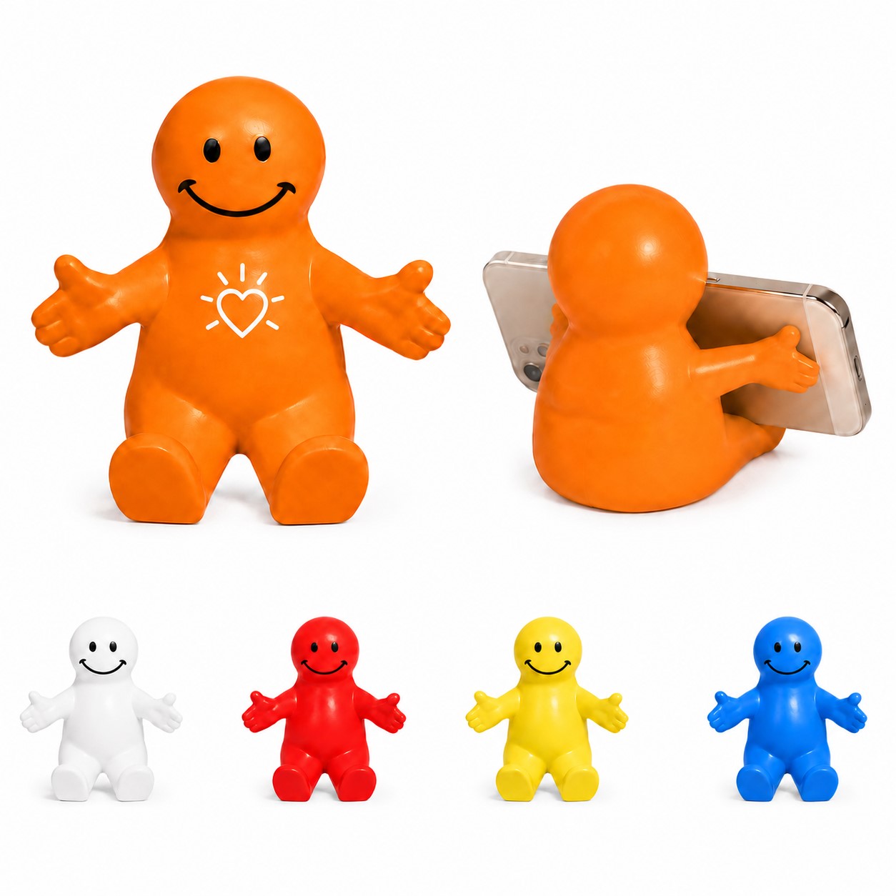 Smiling PU Foam Phone Holder Stress Toy