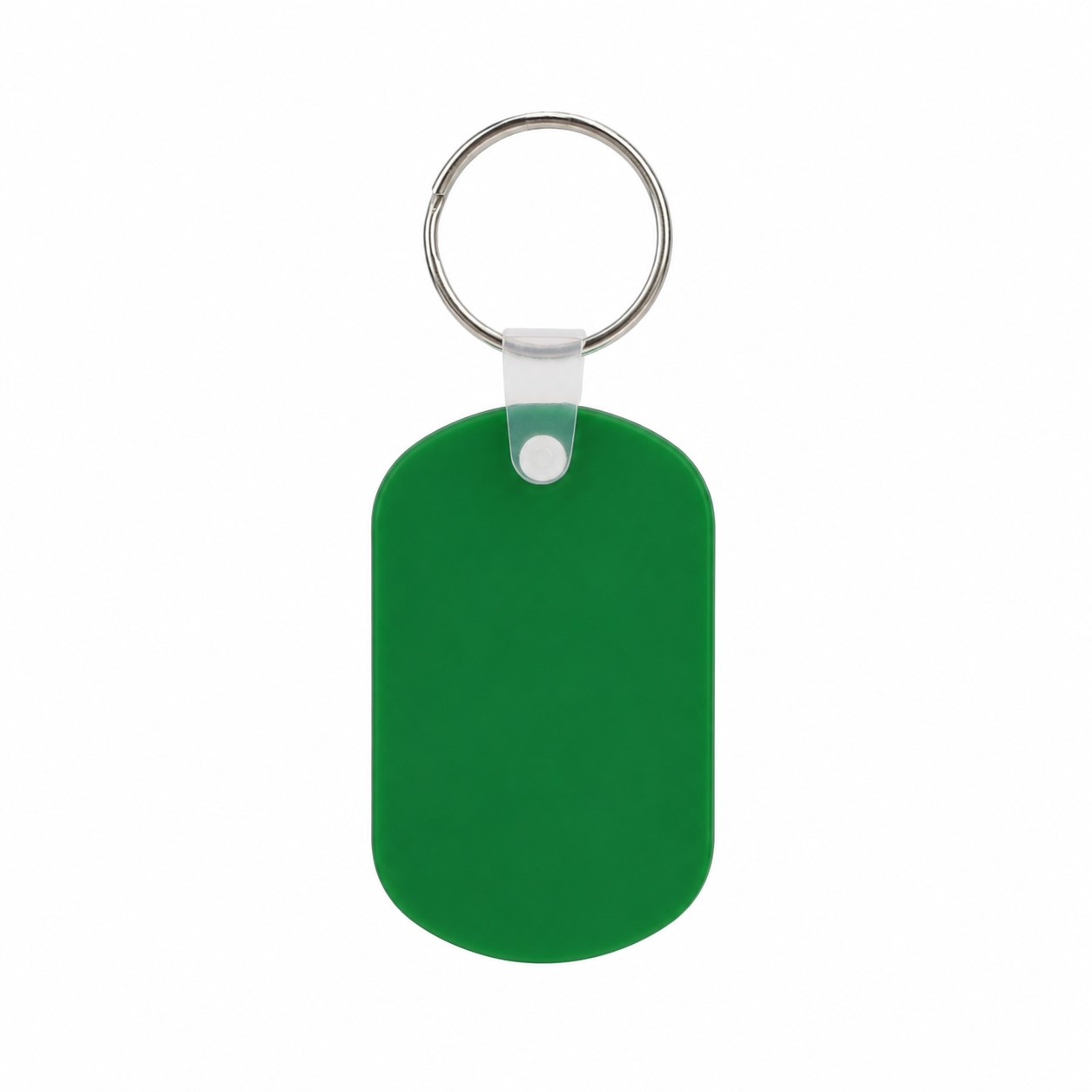Oval ABS Plastic Key Tag — Green
