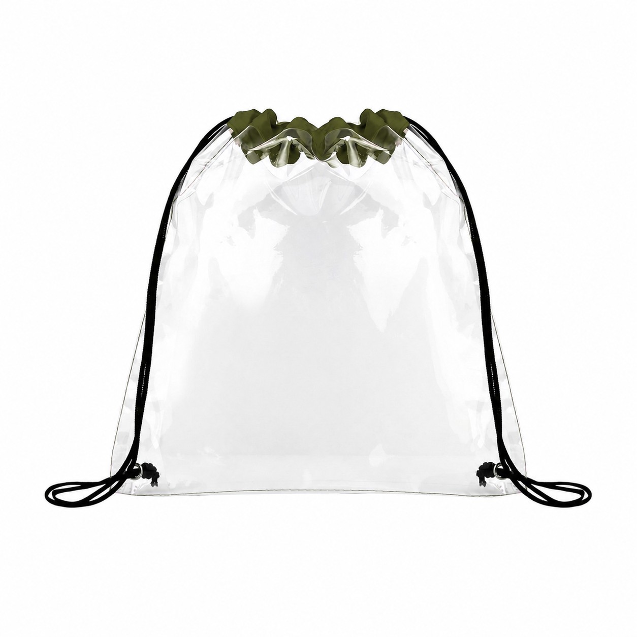 Metal Grommets Drawstring Bag — Army Green