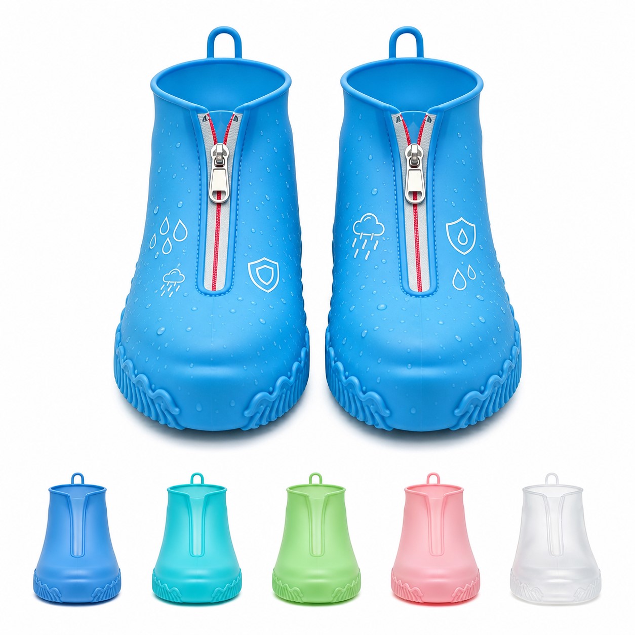Zippered Silicone Waterproof Shoe Covers