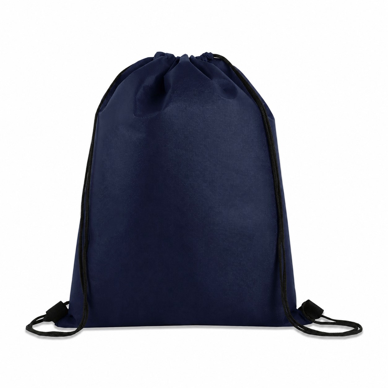 Large Non-Woven Drawstring Cinch Backpack — Navy Blue