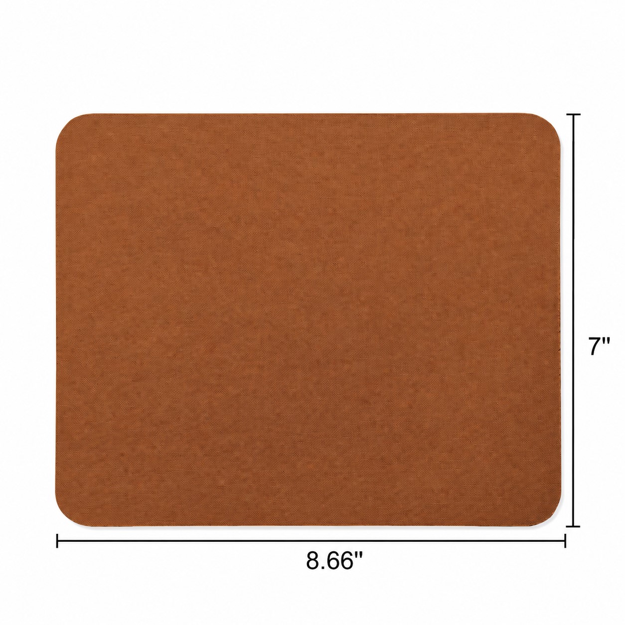 Thin Fabric Mouse Pad With Rubber Base — Copper Brown