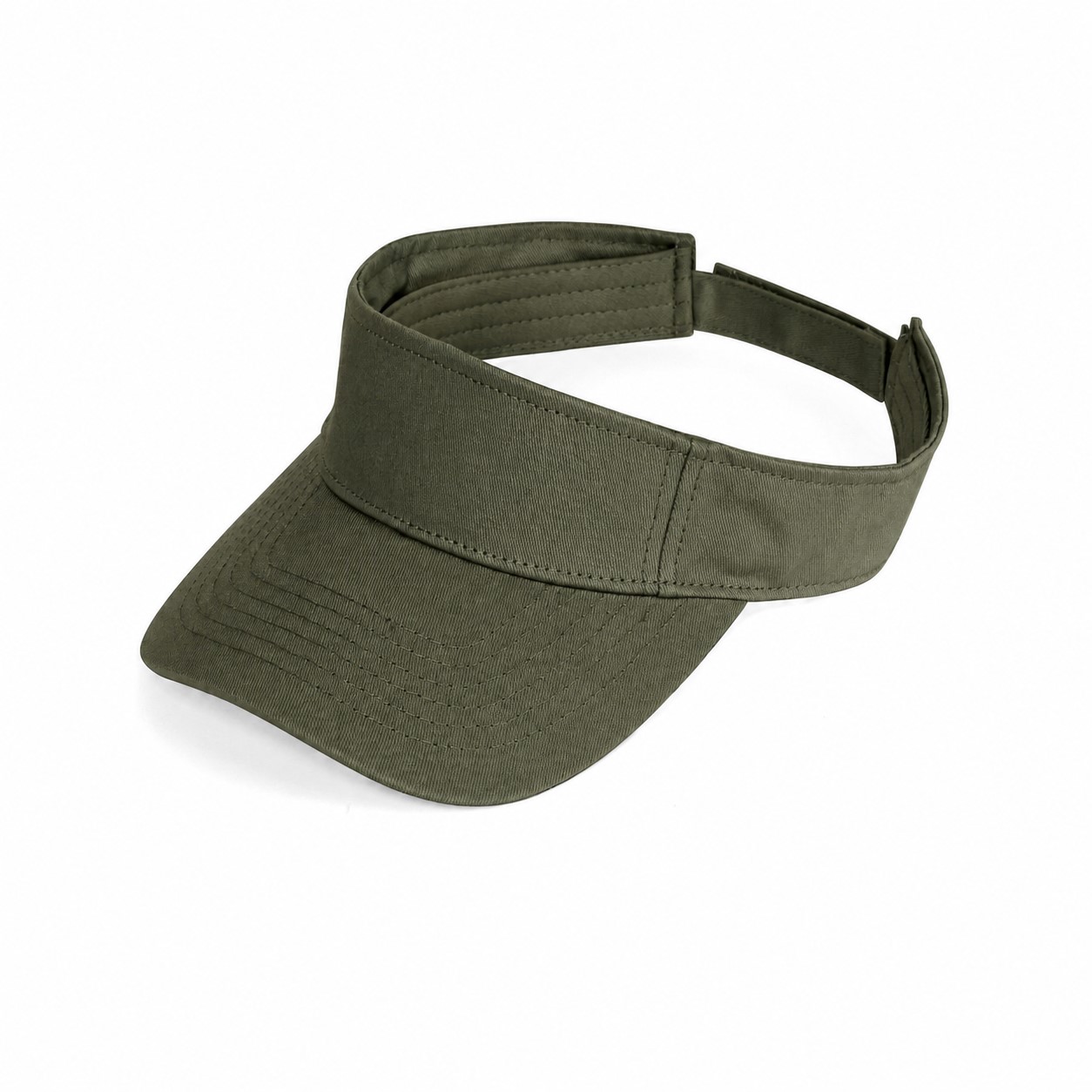Cotton Baseball Sun Visor — Army Green