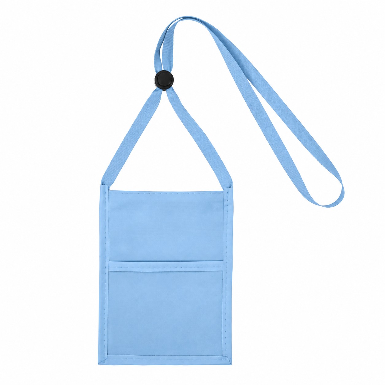 Adjustable Lanyard Badge Wallet — Light Blue