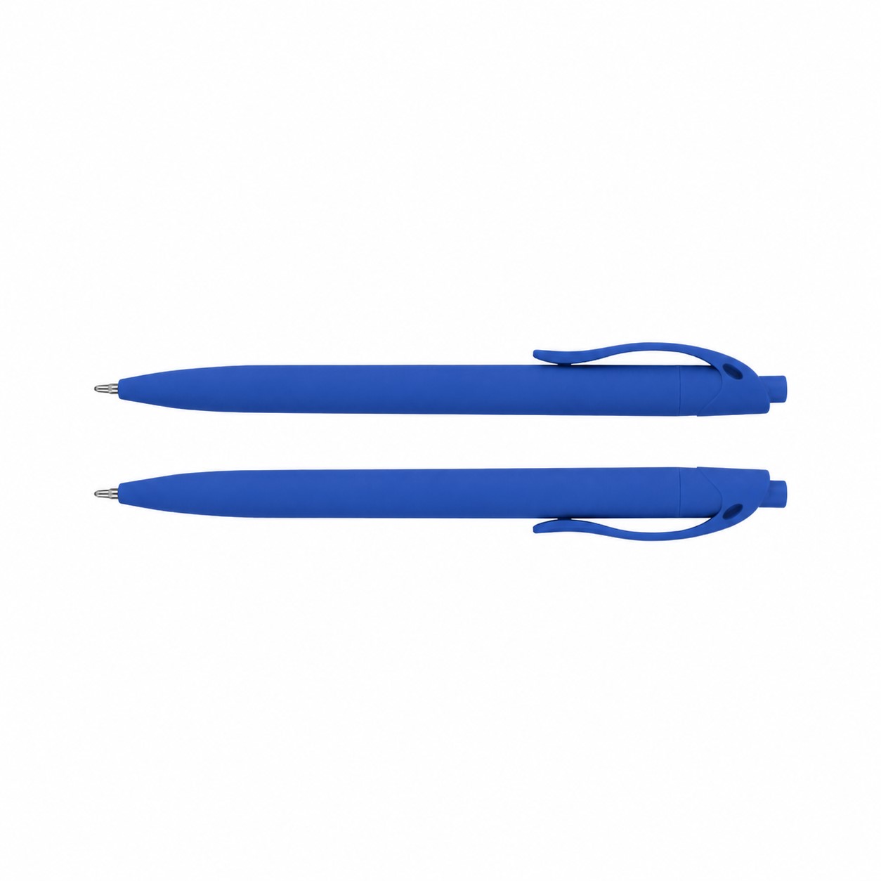 ABS Plunge Action Soft Finish Pen — Blue
