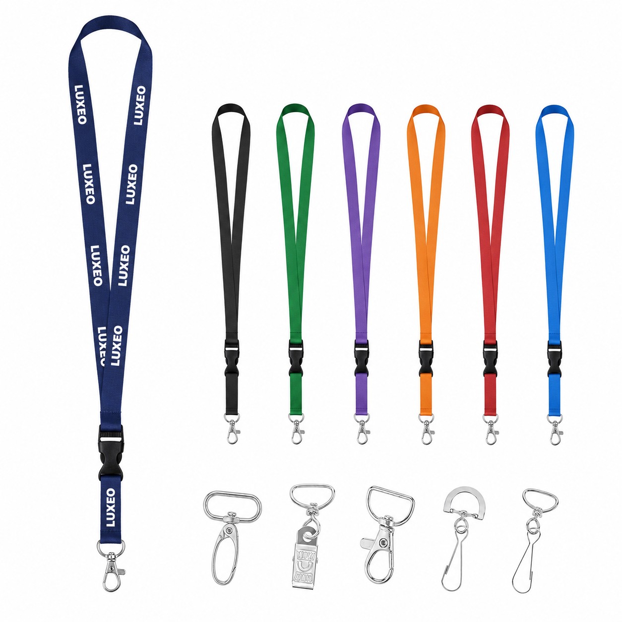 Quick Release Satin Polyester Lanyard
