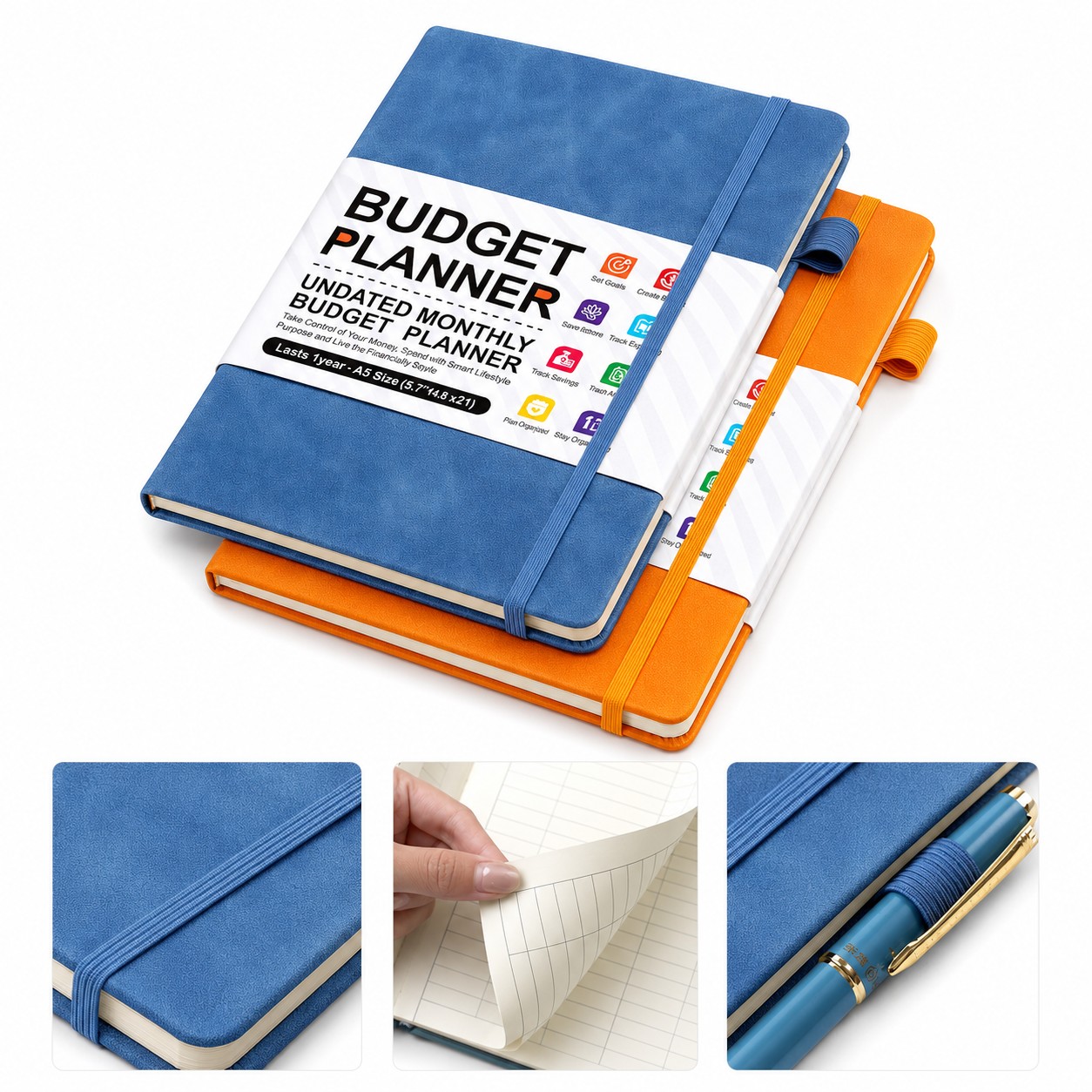 A5 Leather Budget Planner Journal