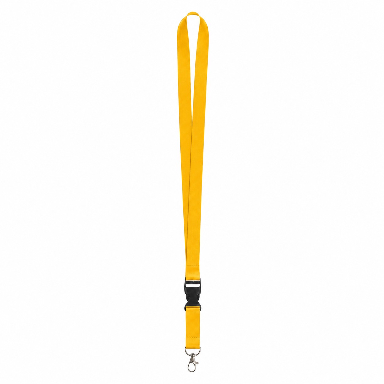 Polyester Badge Lanyard With Attachment Options — Gold
