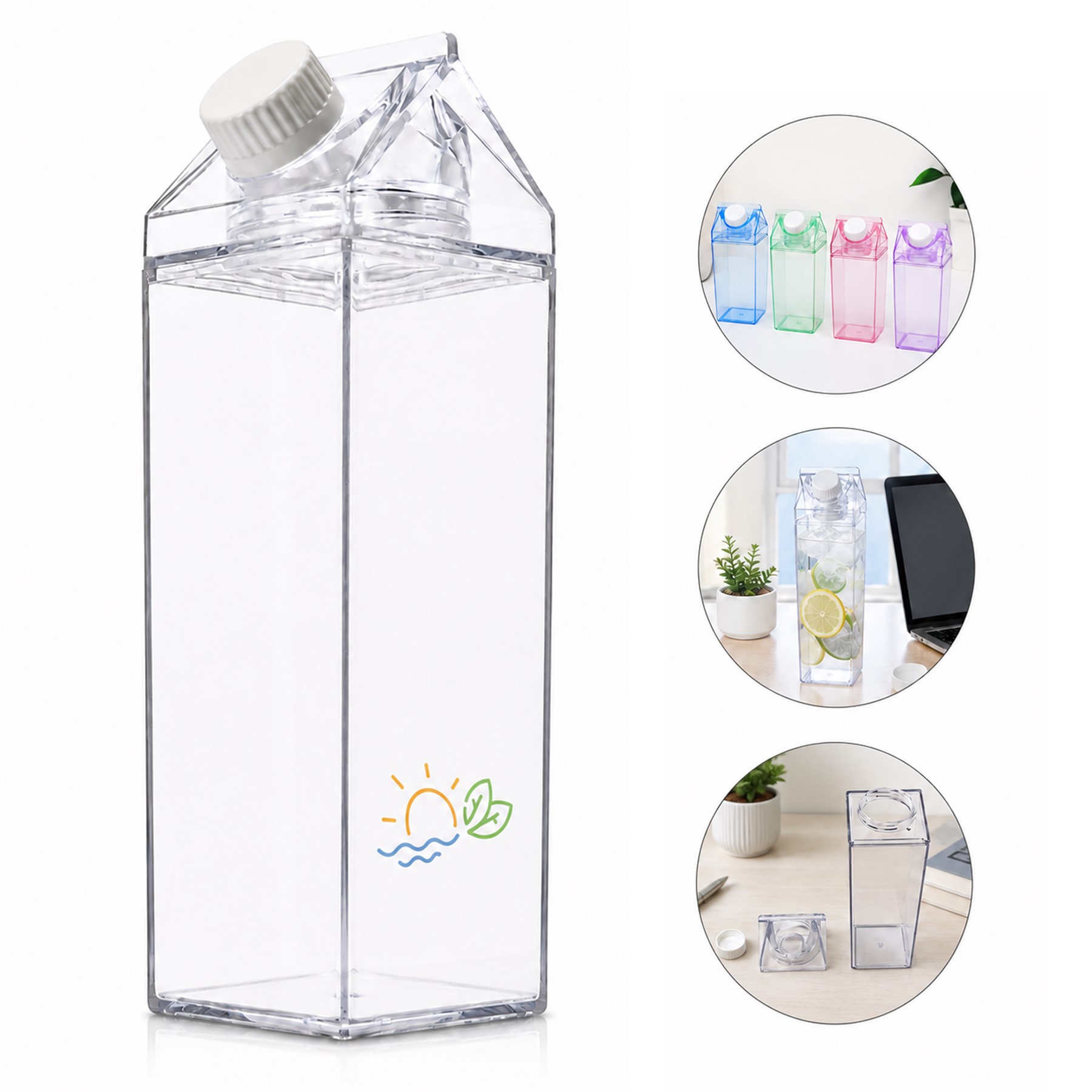 Carton Profile Clear Plastic Beverage Bottle