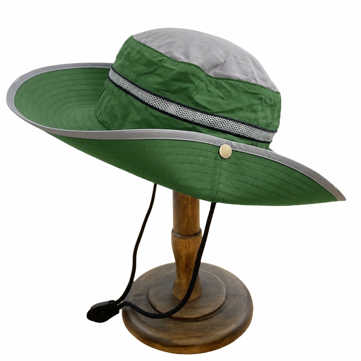 Two Tone Polyester Boonie Sun Hat — Green