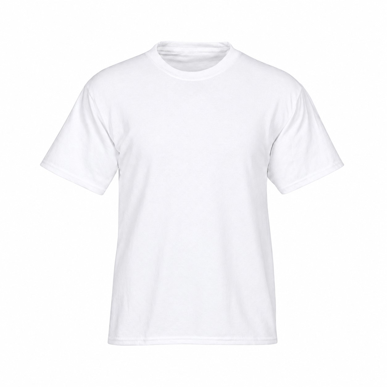 Cotton Polyester Uniform Crewneck Tee — White