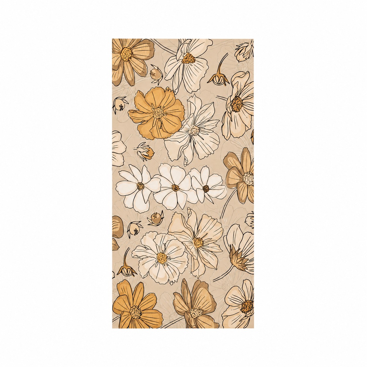 Cotton Velour Beach Towel — Tan Beige