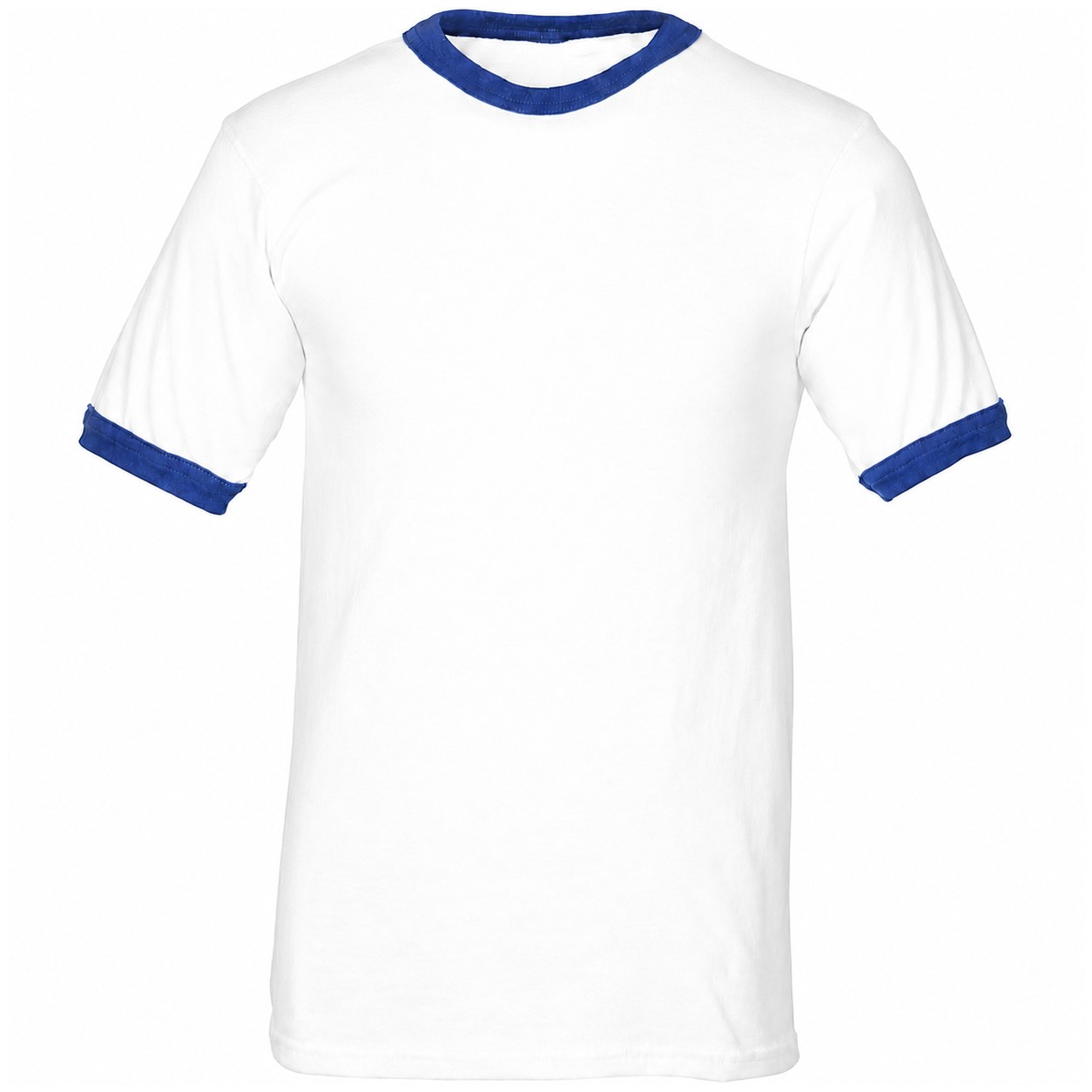 Contrast Trim Ringer Jersey Tee — White