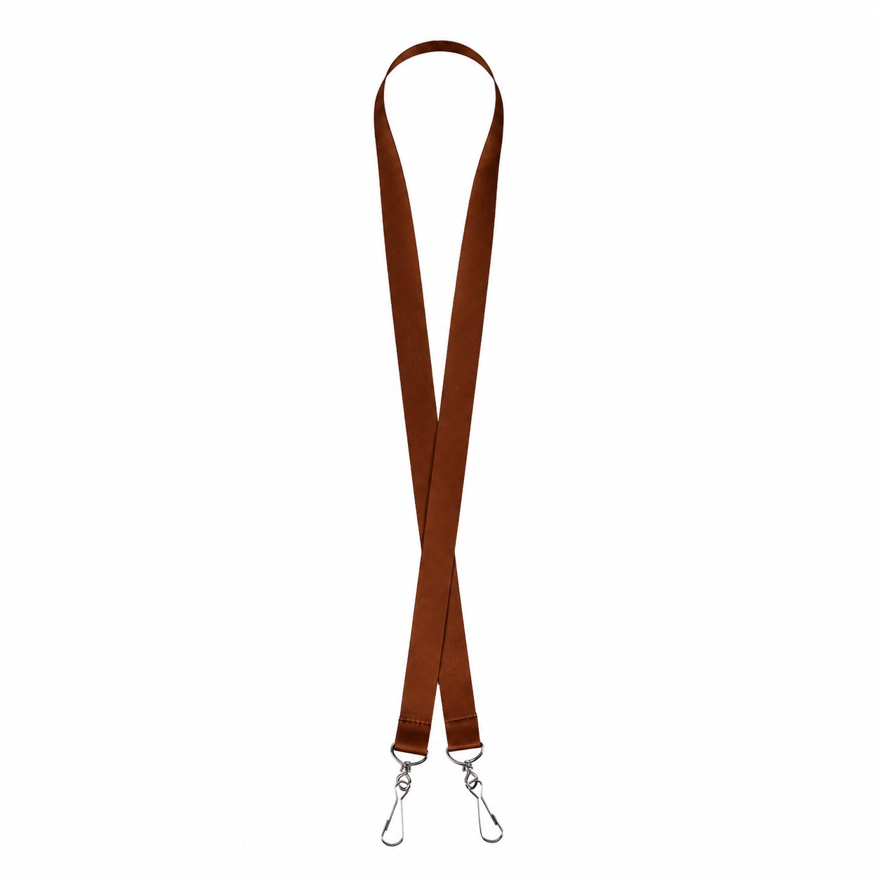 Open End Polyester Lanyard — Brown