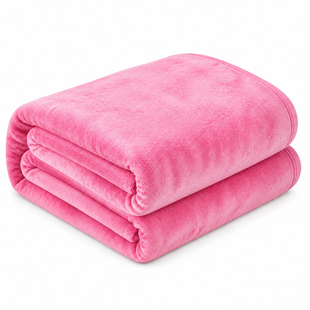Large Coral Fleece Blanket — Pink