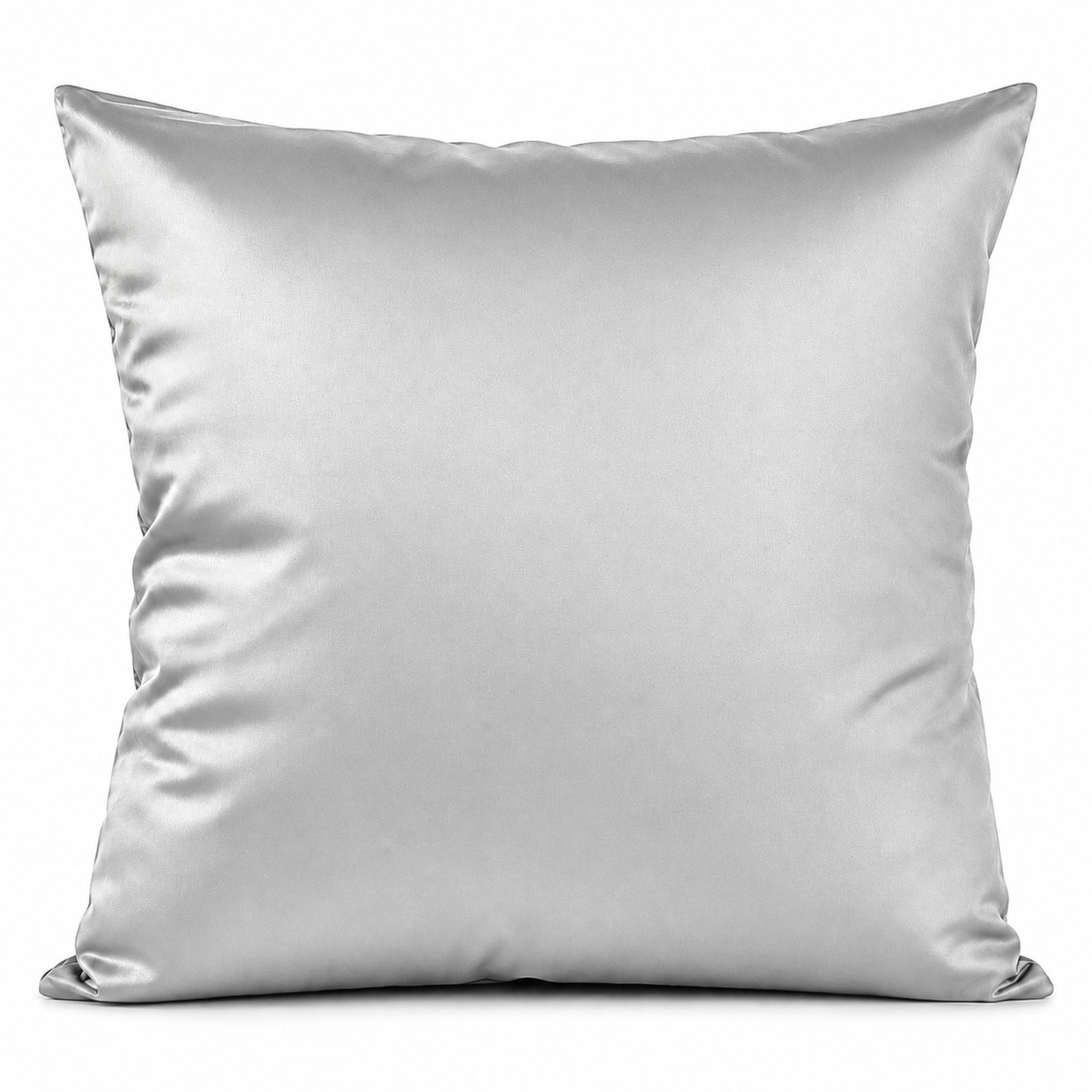 Cotton Square Throw Pillow — Silver