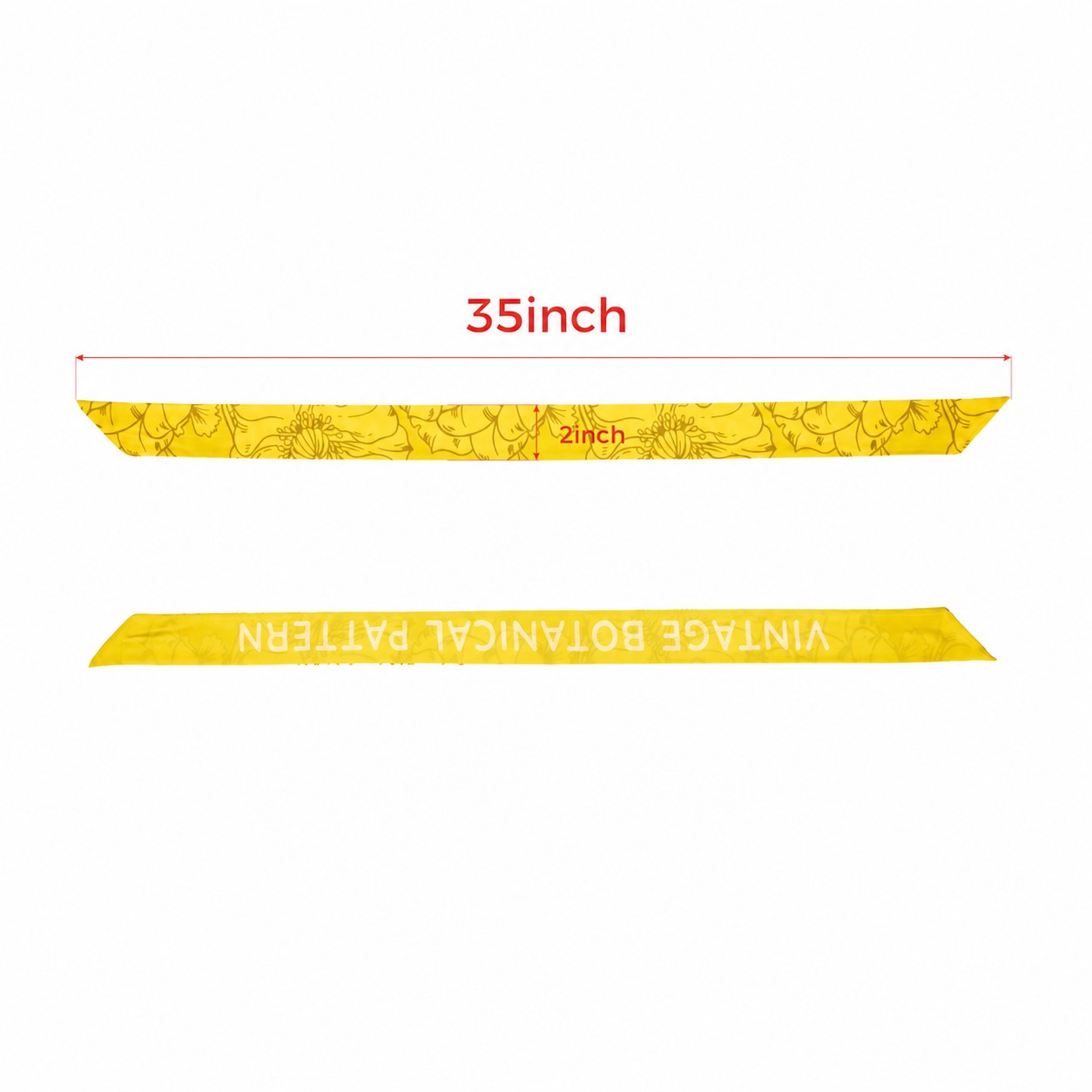 50D Polyester Smooth Surface Scarf — Yellow