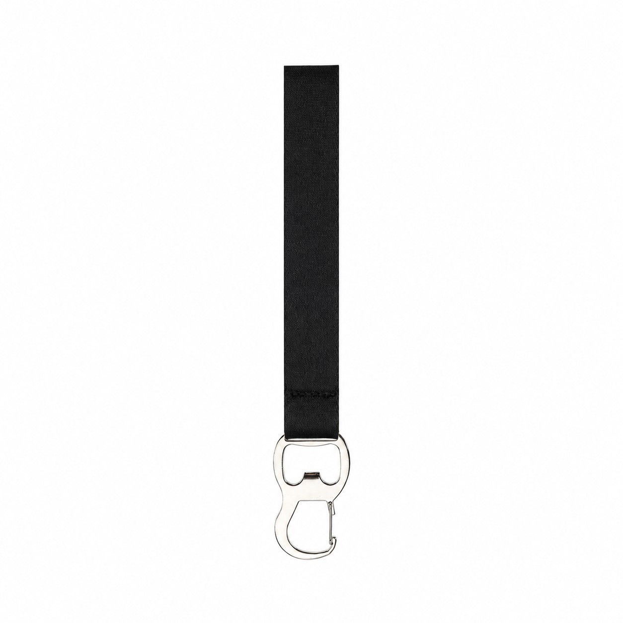 Neoprene Wristband Bottle Opener Keychain — Black