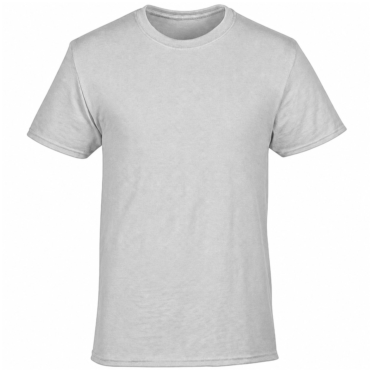 Cotton Polyester Short Sleeve T Shirt — Silver