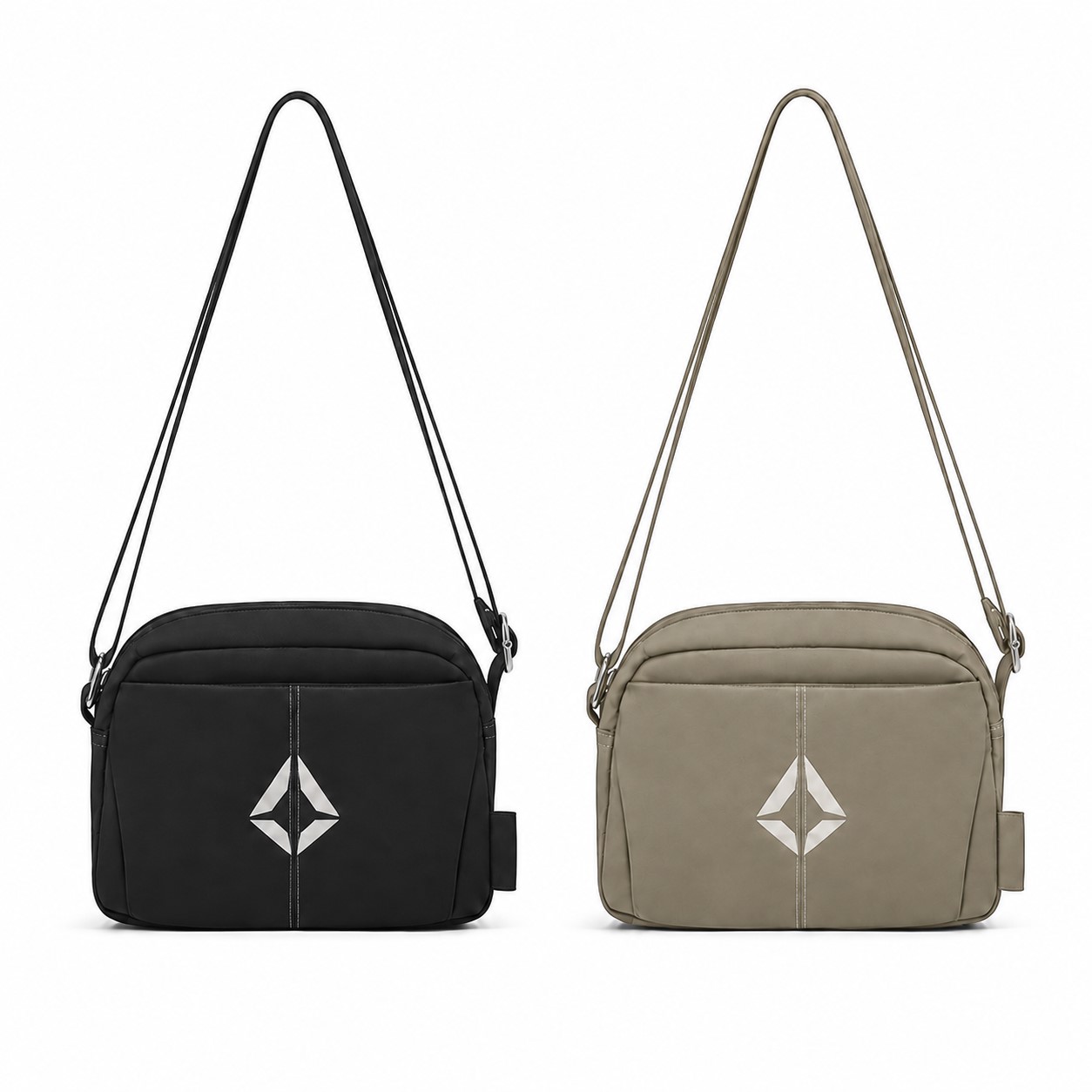 Multi Pocket Nylon Crossbody Shoulder Bag