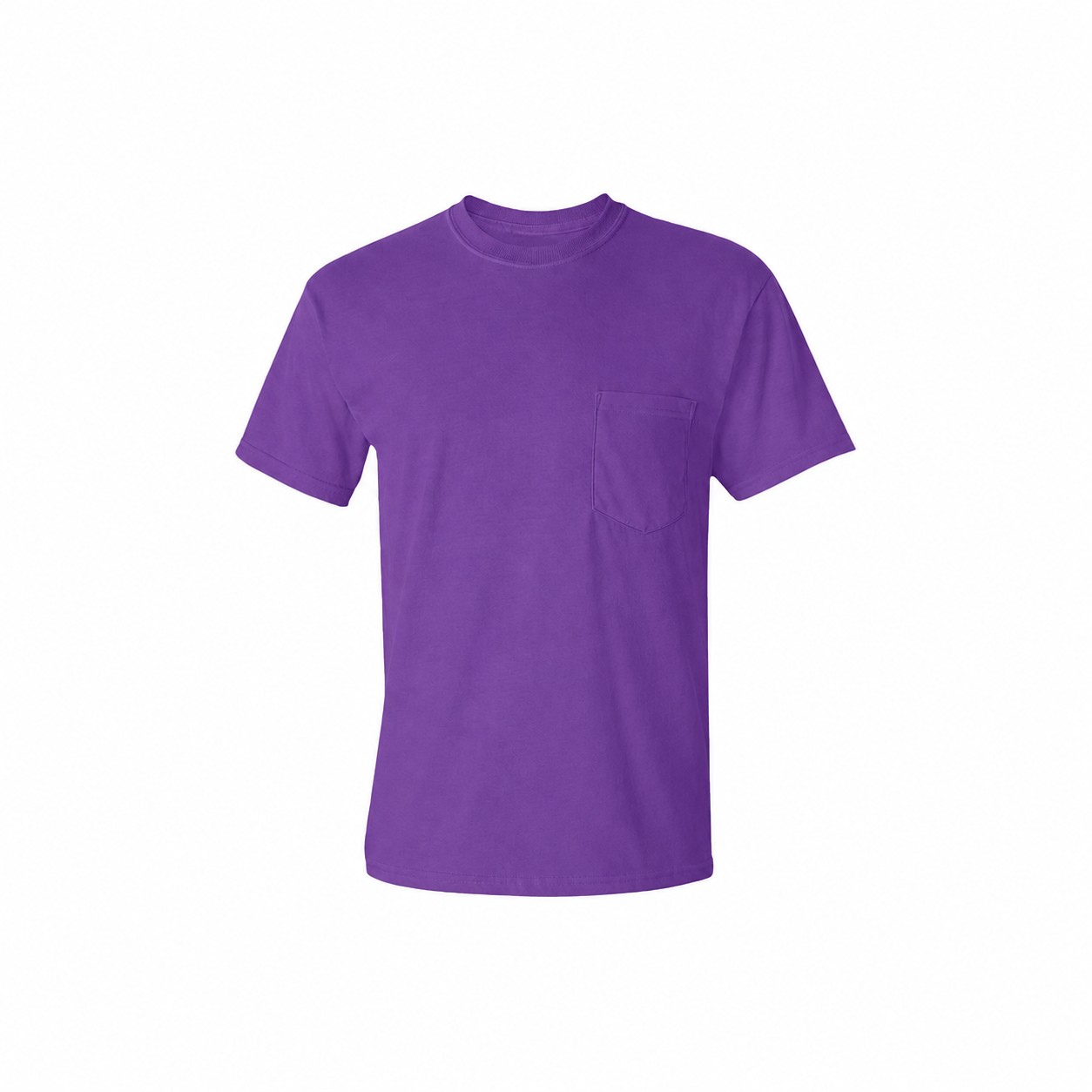 Cotton Pocket Shirt — Purple