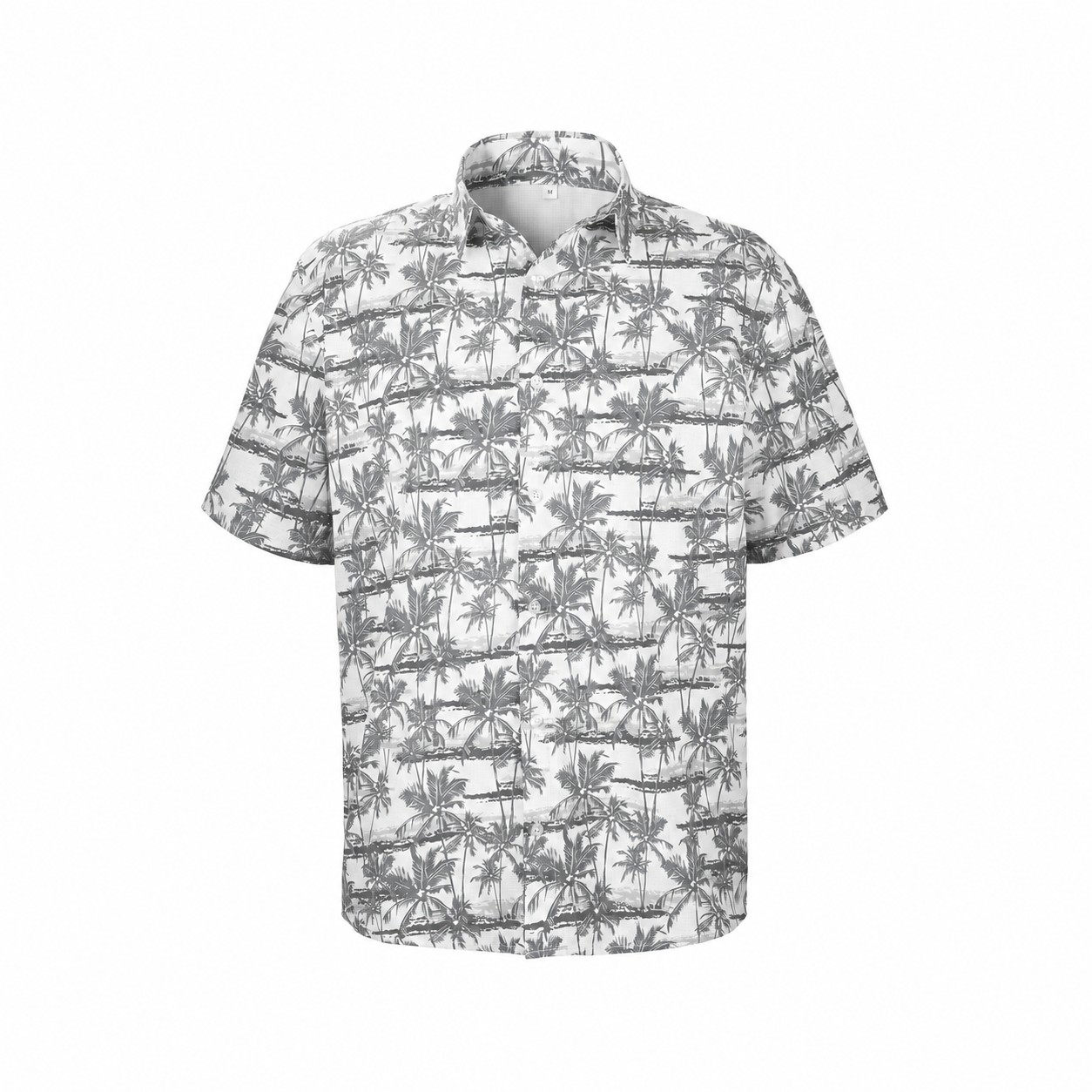 Breathable Polyester Mesh Hawaiian Shirt — Gray