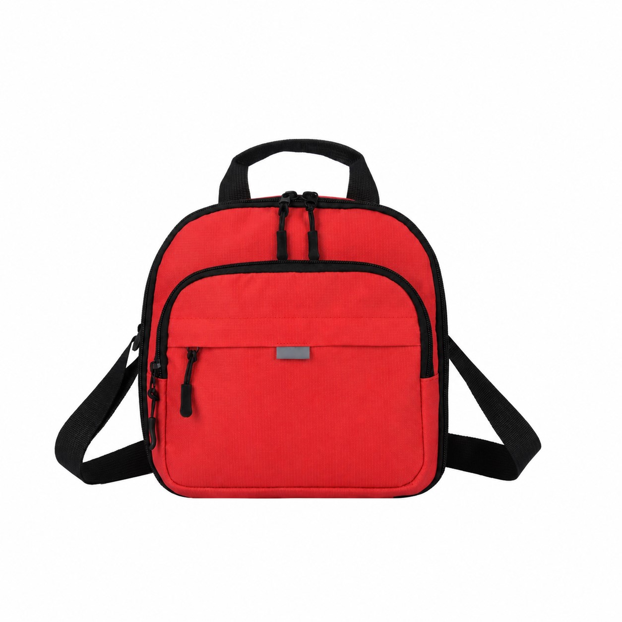RPET Non-Woven Reinforced Handles Lunch Cooler — Red