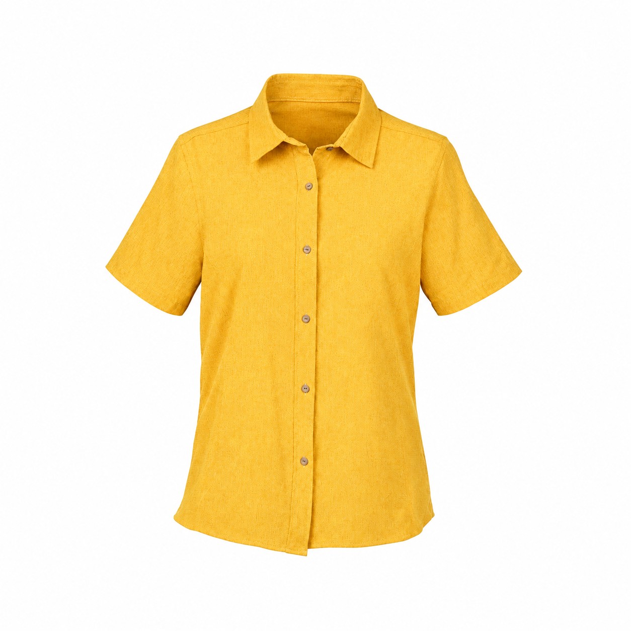 Collared Cotton Workwear Shirt — Gold