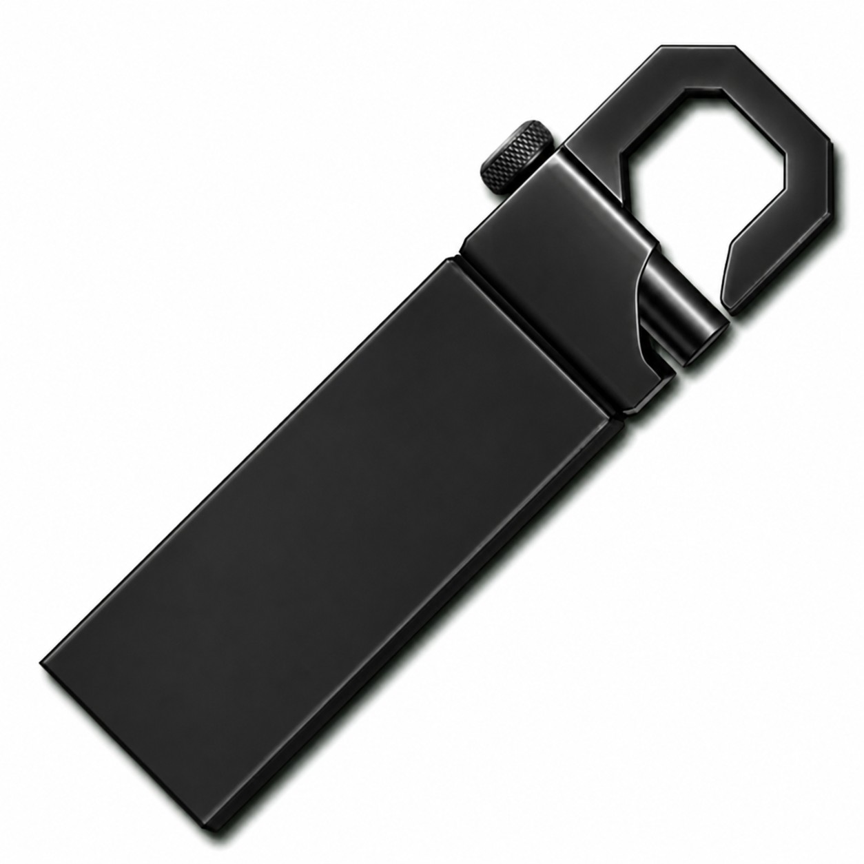 Keychain Metal USB Drive — Black