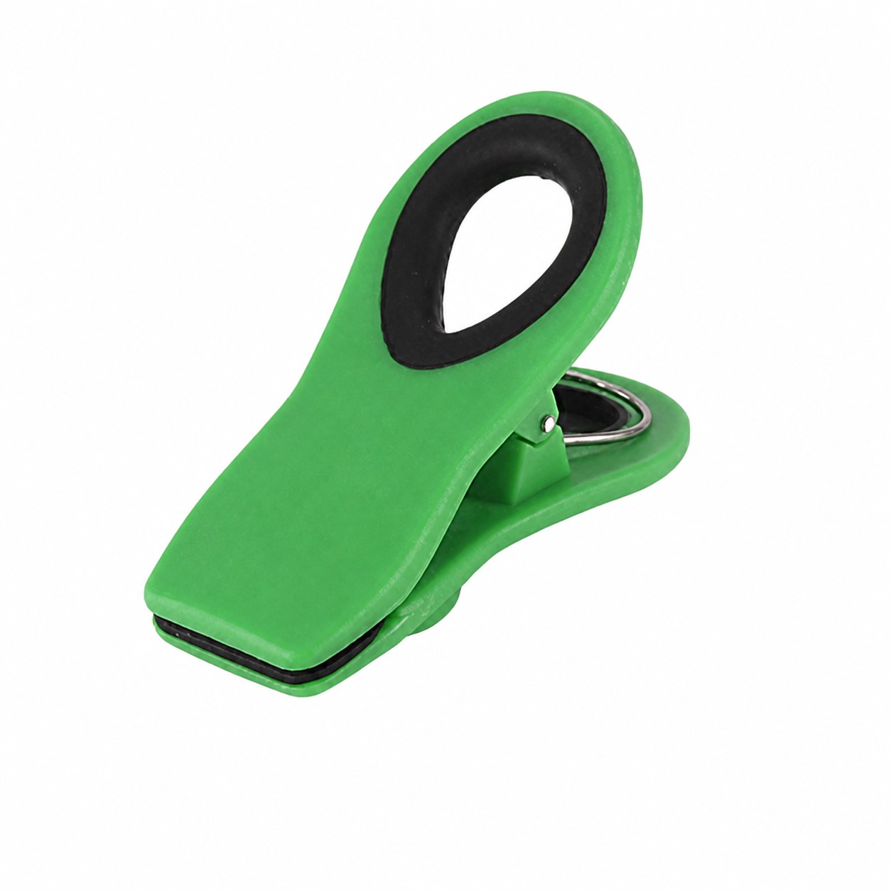 Plastic Magnetic Memo Clip — Green