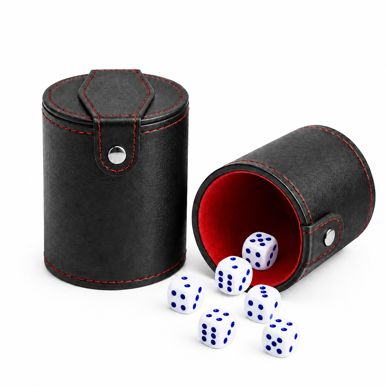 PU Dice Cup Set With Felt Lining