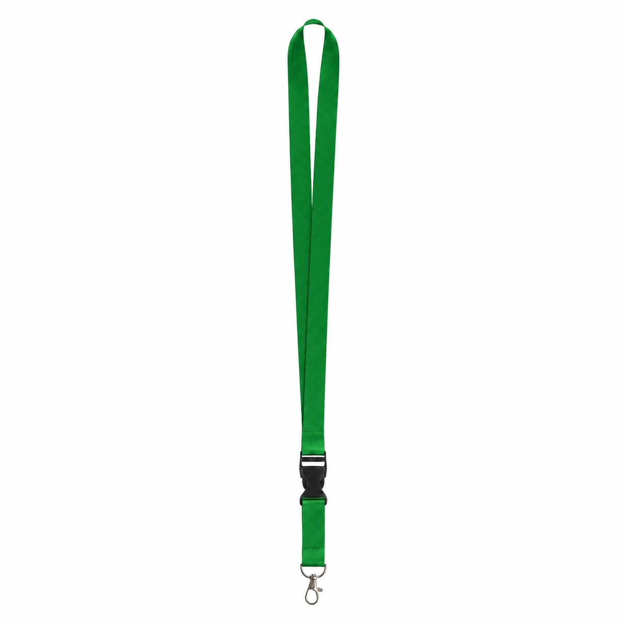 Polyester Badge Lanyard With Attachment Options — Green