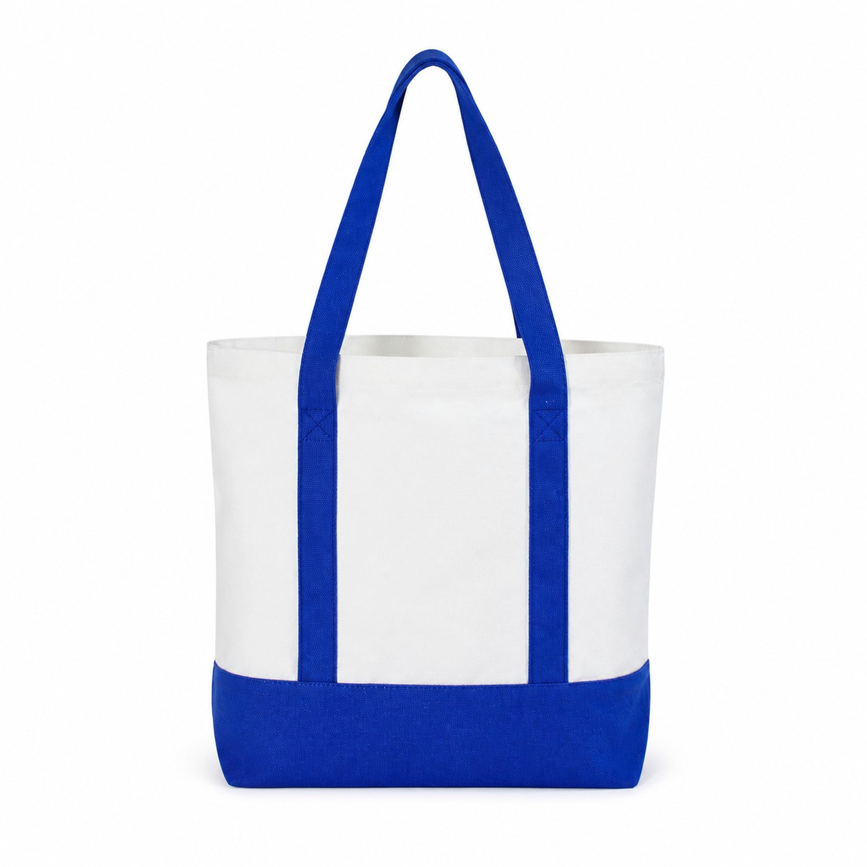 Large Two Tone Cotton Canvas Tote — view 2