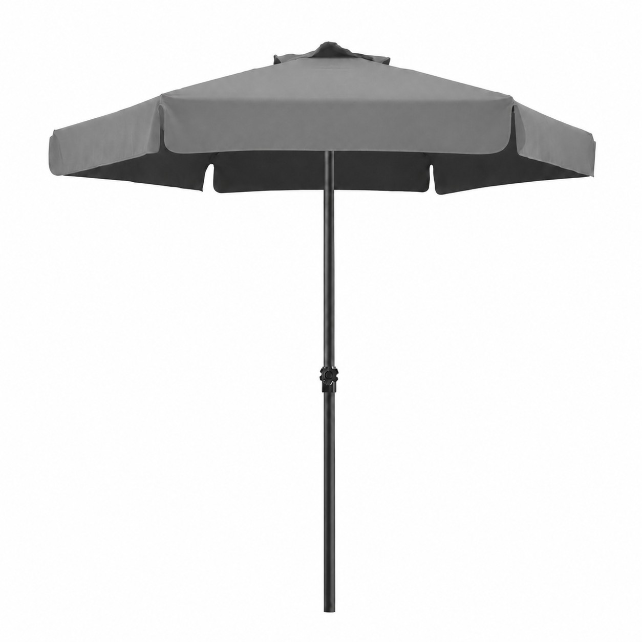 Portable Aluminum Market Umbrella — Pewter Gray