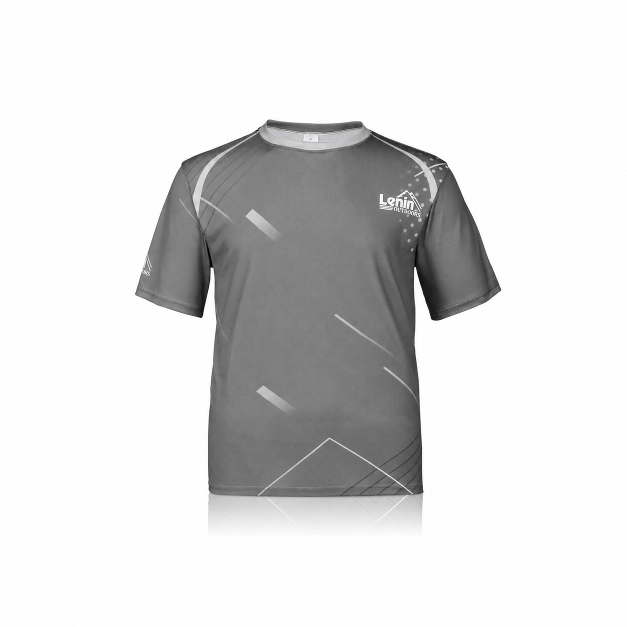 Quick-Drying Polyester Crew Neck T-Shirt — Gray