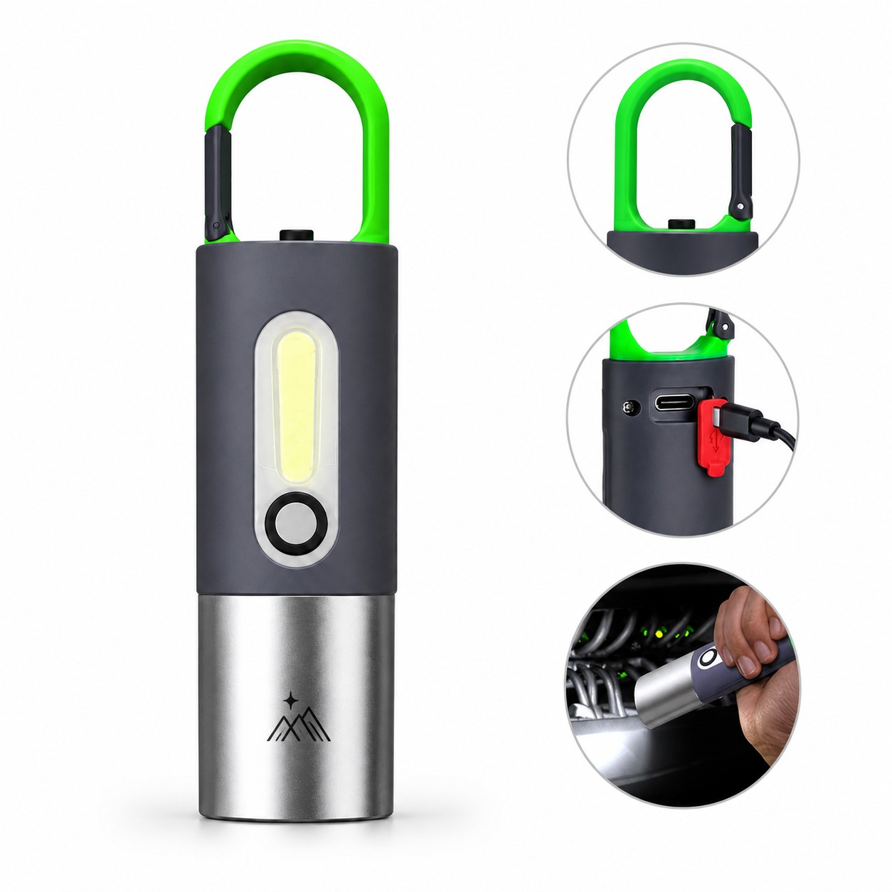 Carabiner ABS LED Keychain Light
