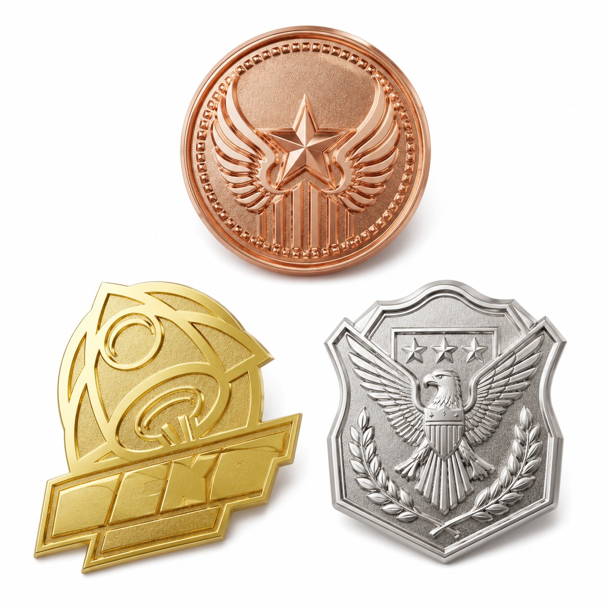 One Inch Die Struck Zinc Pin