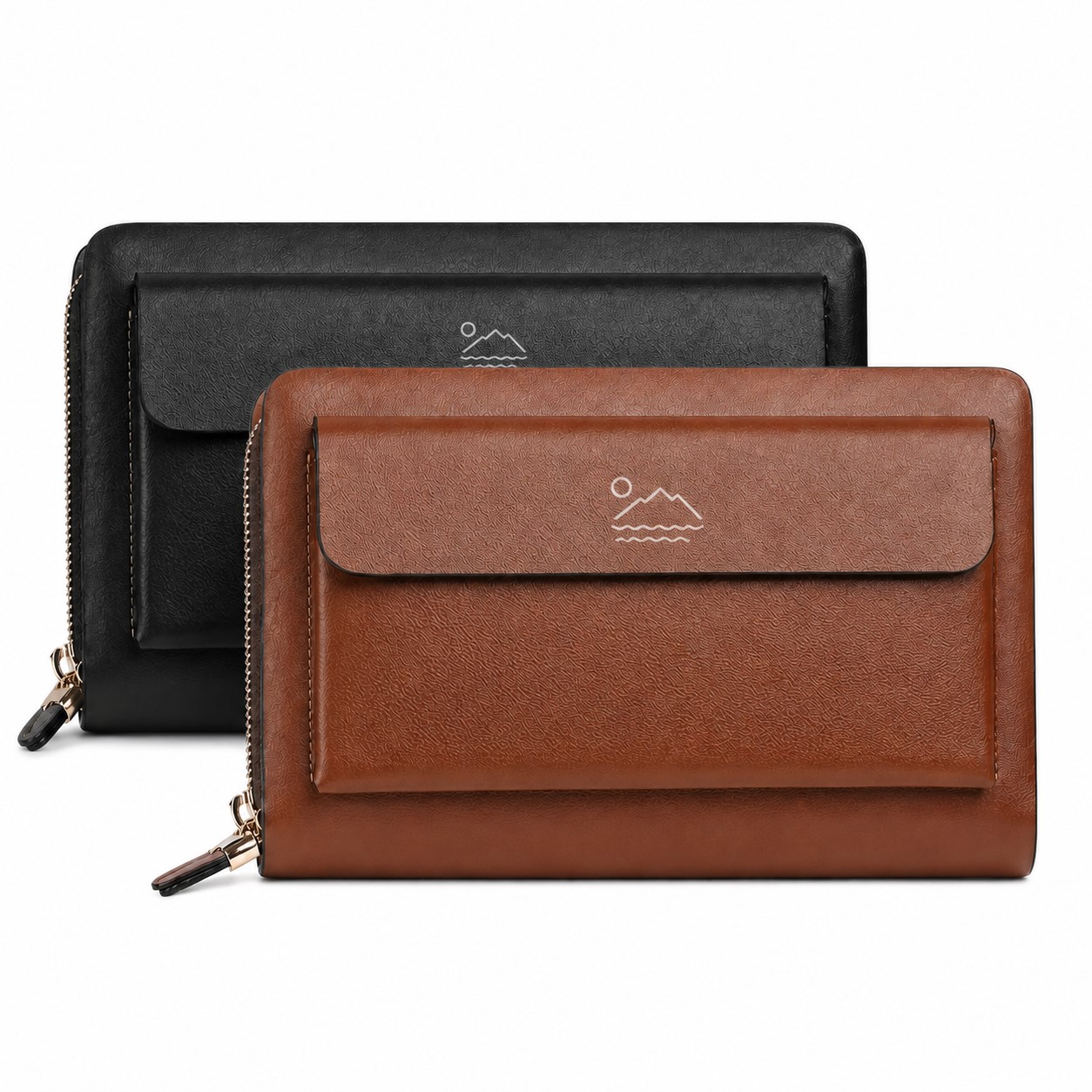Front Flap Leather Clutch Wallet