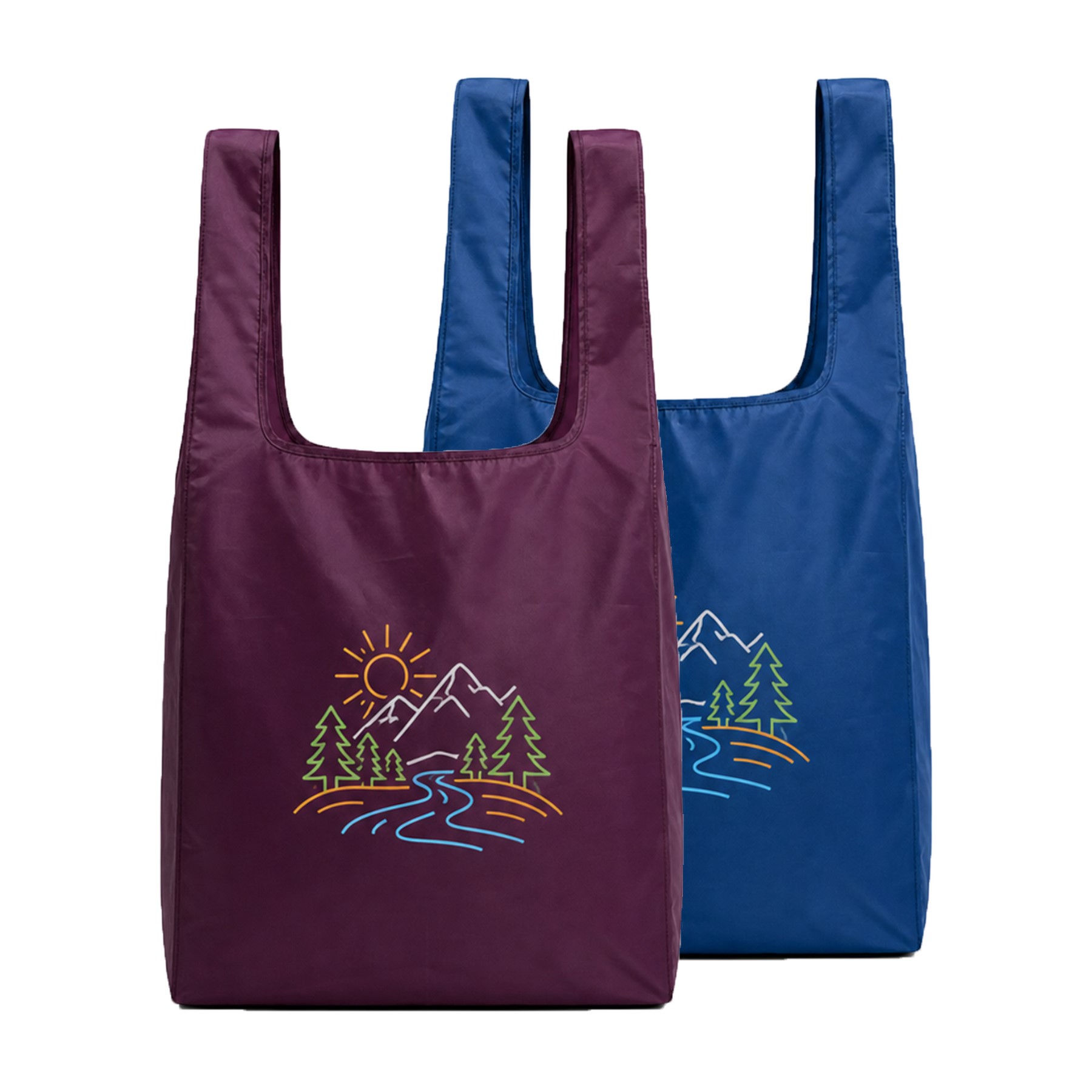 Reinforced 210D Polyester Reusable Grocery Tote