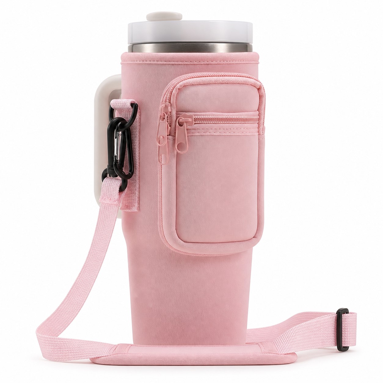 Synthetic Rubber 40 Oz Handled Tumbler Carrier Bag — view 2