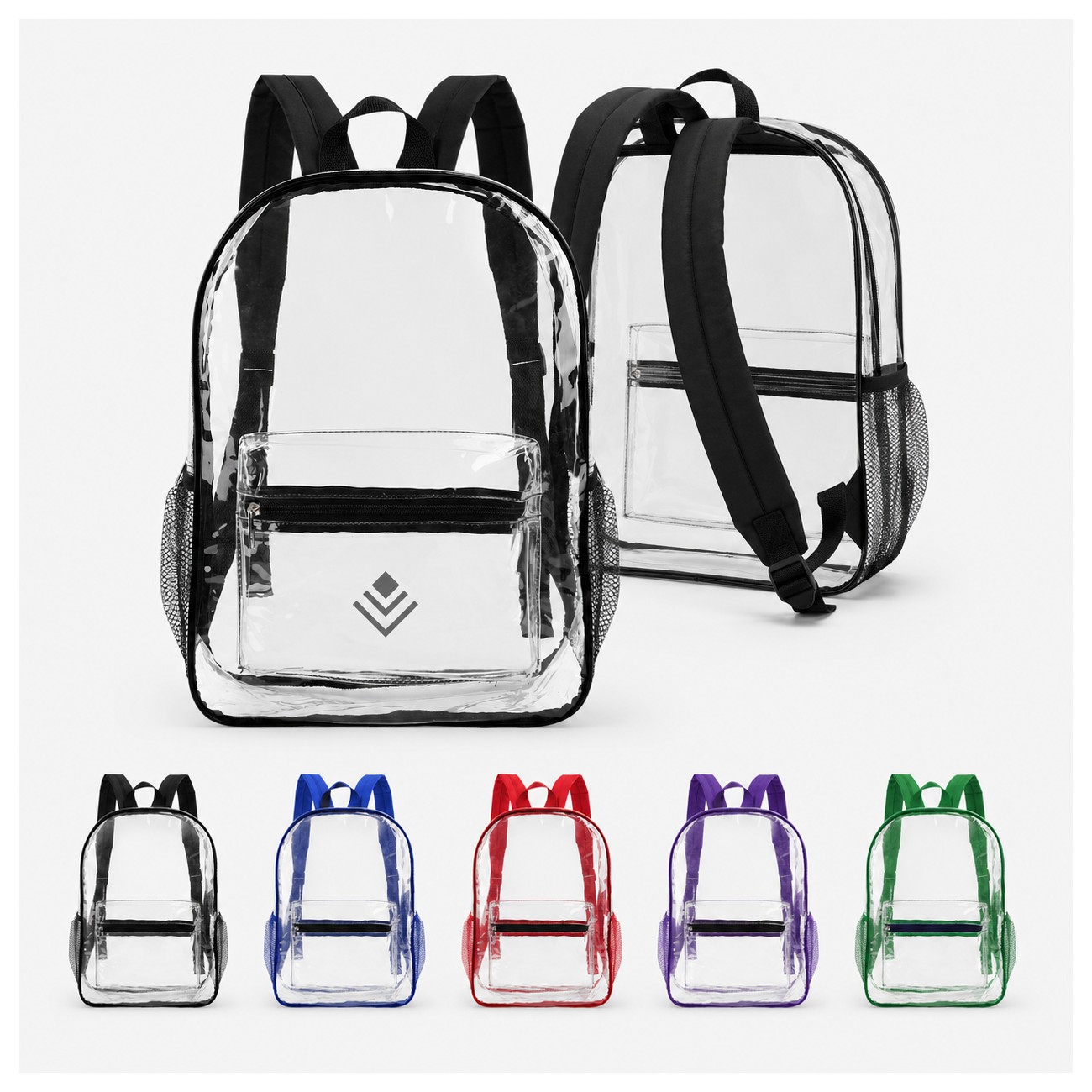 PVC Zippered Storage Backpack